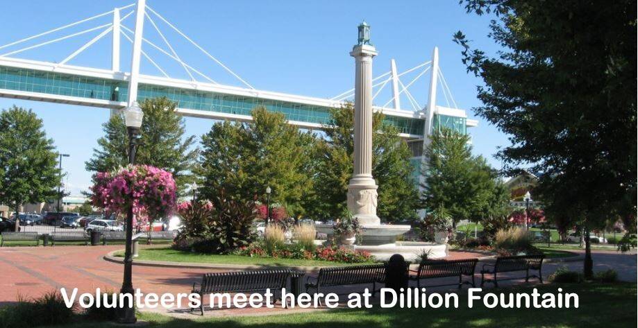 Dillion Fountain Downtown Davenport Photo for Volunteer meet location 